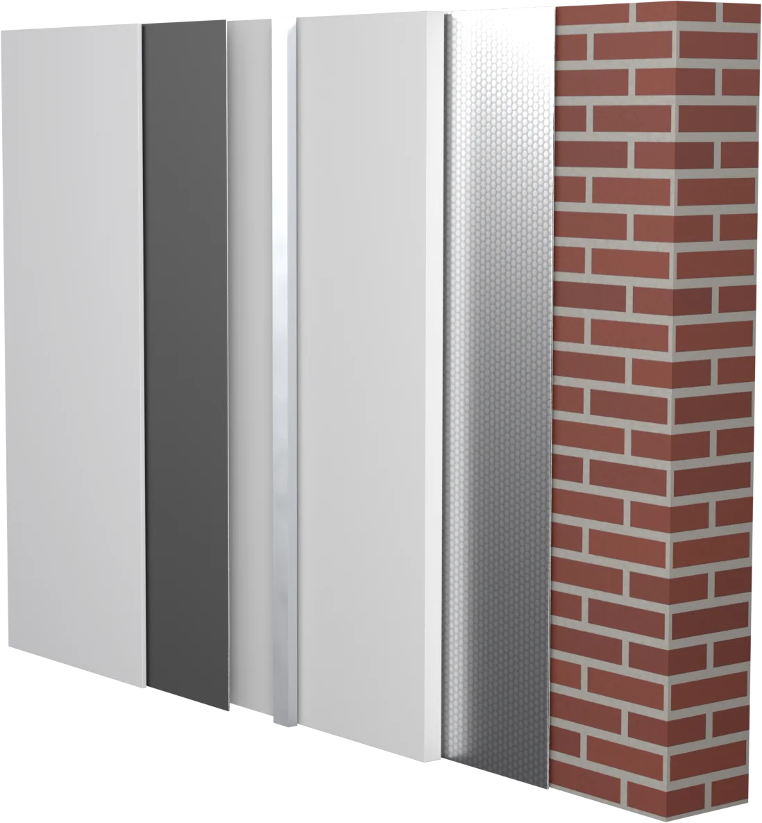 3D-Rendering: Ziegel oder Beton, innen