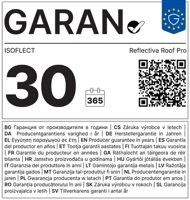GARAN-Etikett Roof Pro