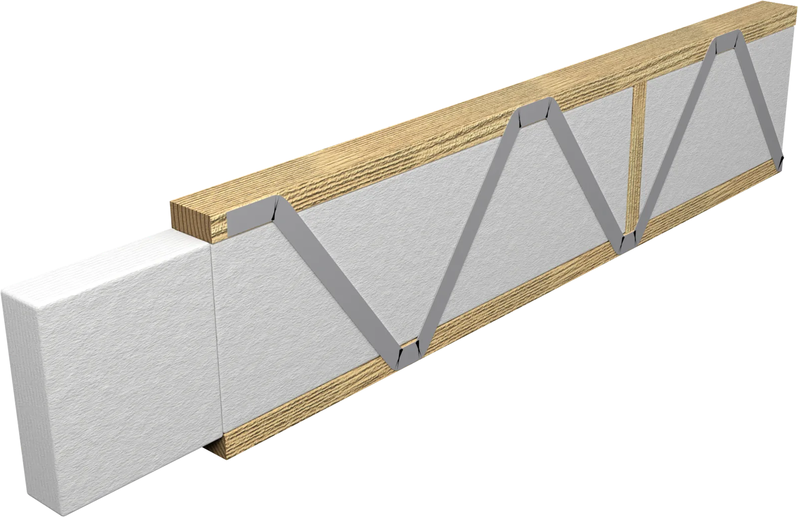 Posi Joist PS16-Träger mit Wolle-Platten zwischen den Gurten